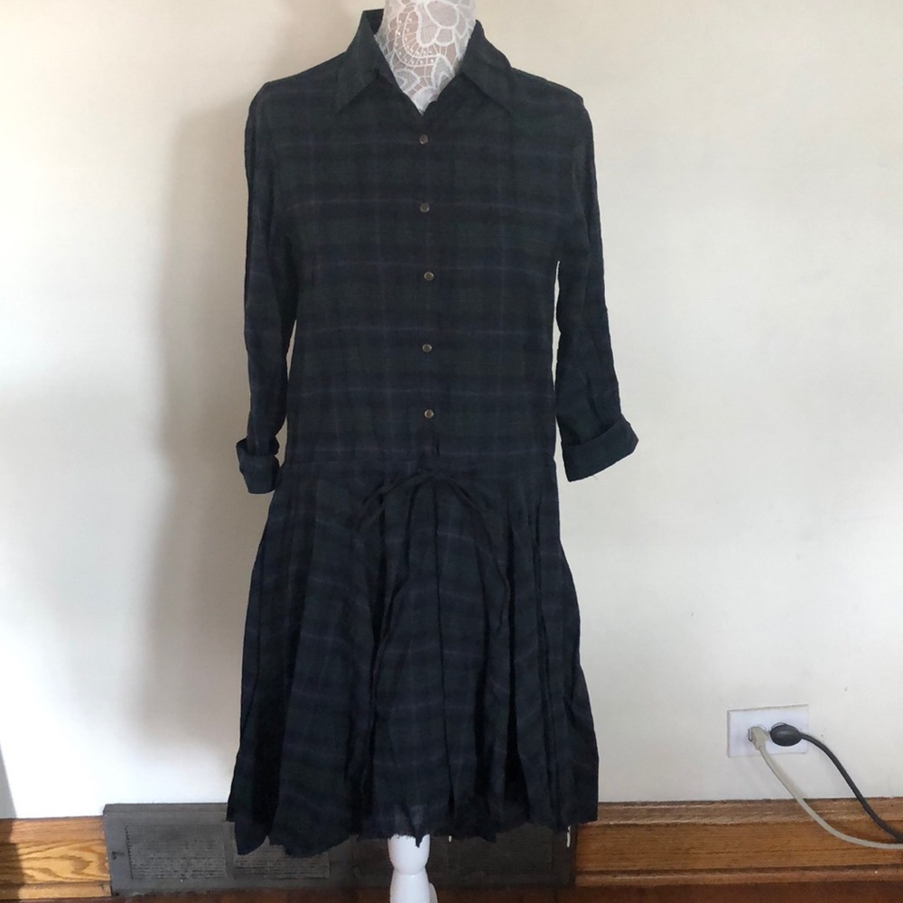 Plaid Highlow Dress